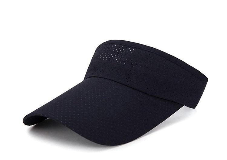 Adjustable Summer Breathable Hats Men Women Sun Protection Sports Golf Tennis Visor Hat Adjustable Visor UV Protection Top Empty Solid Sports Outdoor Running Sunscreen Strong Cap