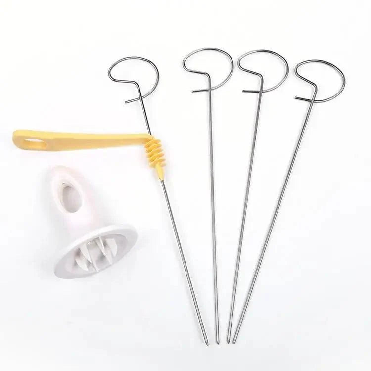 Amazing 2PC Potato Spiral Cutter Cucumber Slicer Kitchen Accessories Vegetable Spiralizer Spiral Potato Cutter Slicer Kitchen Gadgets