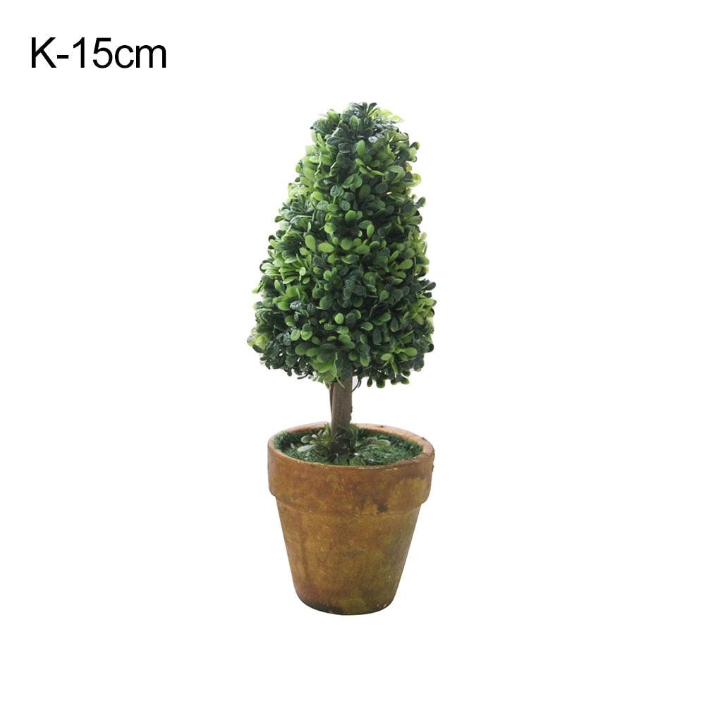 Artificial 1 Pc Heart Star Round Potted Decor Bonsai Ornament Home Garden Wedding Party Decor Home Decoration