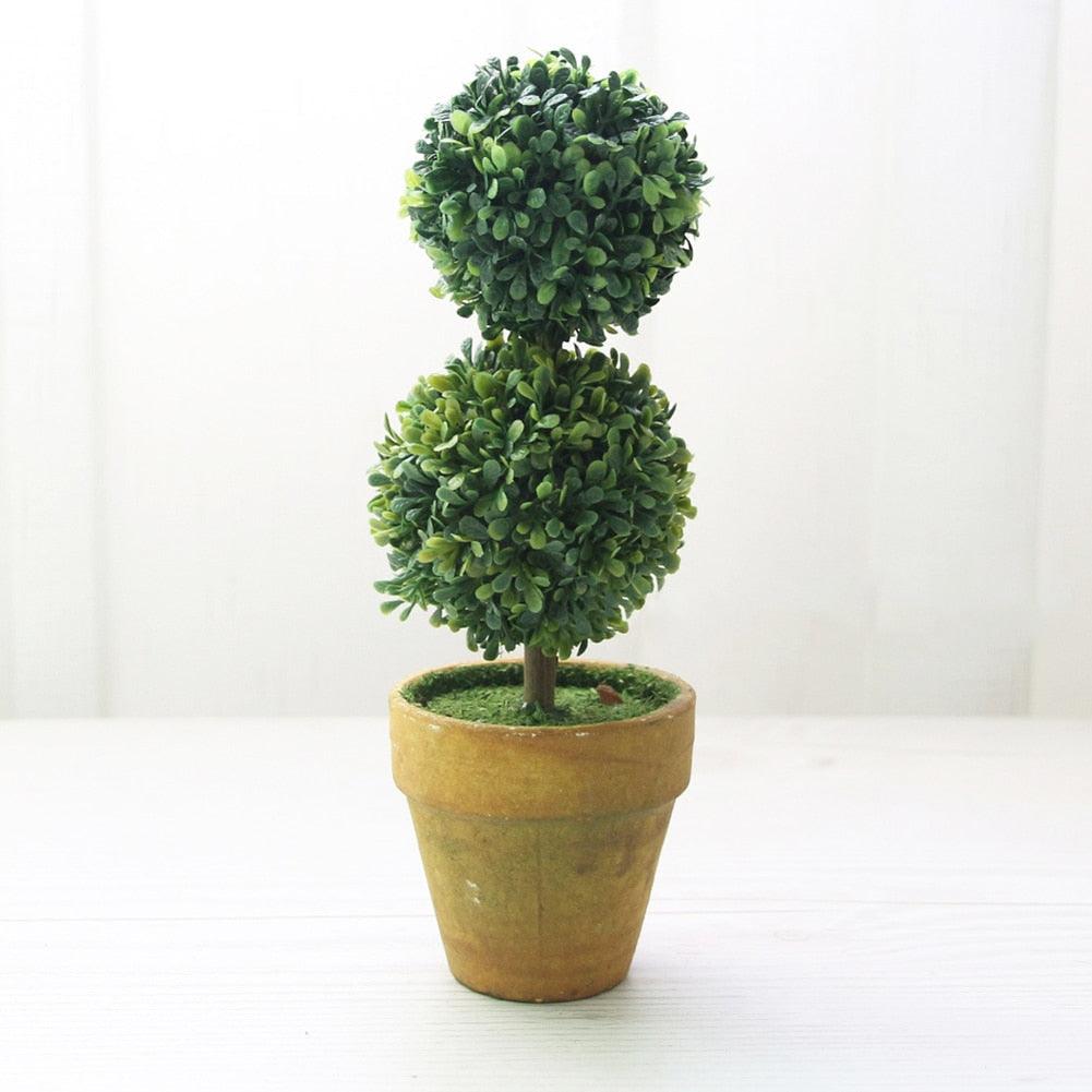 Artificial 1 Pc Heart Star Round Potted Decor Bonsai Ornament Home Garden Wedding Party Decor Home Decoration