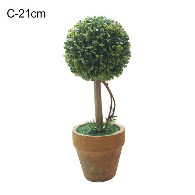 Artificial 1 Pc Heart Star Round Potted Decor Bonsai Ornament Home Garden Wedding Party Decor Home Decoration