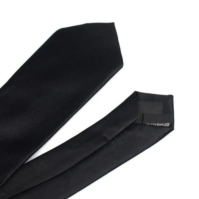 Black Business Skinny Men Neckties Wedding Slim Ties Elegant Men Lightweight High Quality Modern Ties