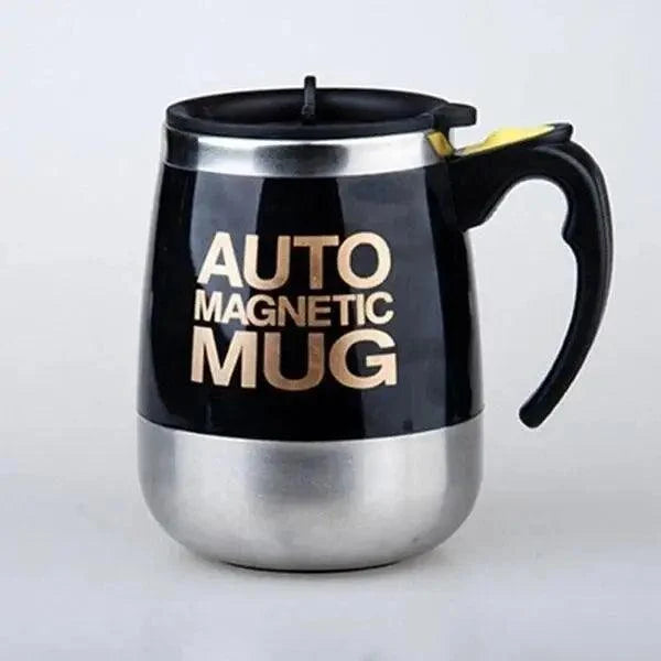 Black Smart Lazy Automatic Stainless Steel Self Stirring Magnetic Mug Creative Coffee Mixing Cup Automatic Self Mixing & Spinning Cup Cute Christmas Birthday Gift Idea For Men And Women