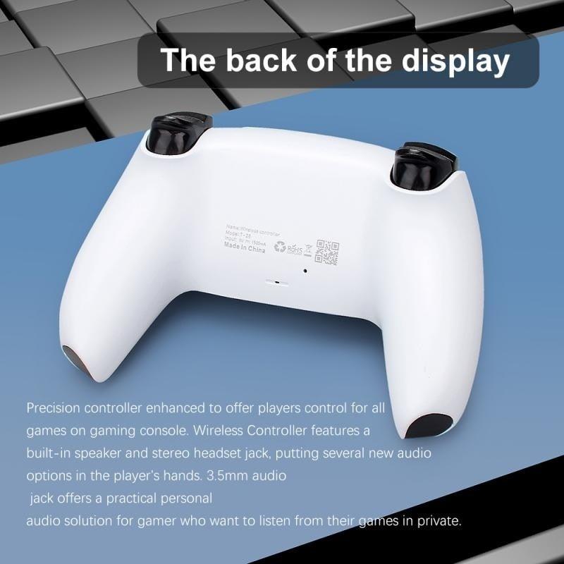Black White Wireless Dual Sense Double Vibration Joystick Controller Compatible With PC Laptop For Gamers