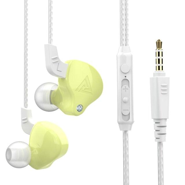Blue Gaming Bass 3.5mm In-Ear Earphone Game Headset Noise Driver Gaming Earbuds Headset with Dual Mic Detachable & Built-in and Volume Control For Mobile Gaming PC Cancelling Earbuds With Mic