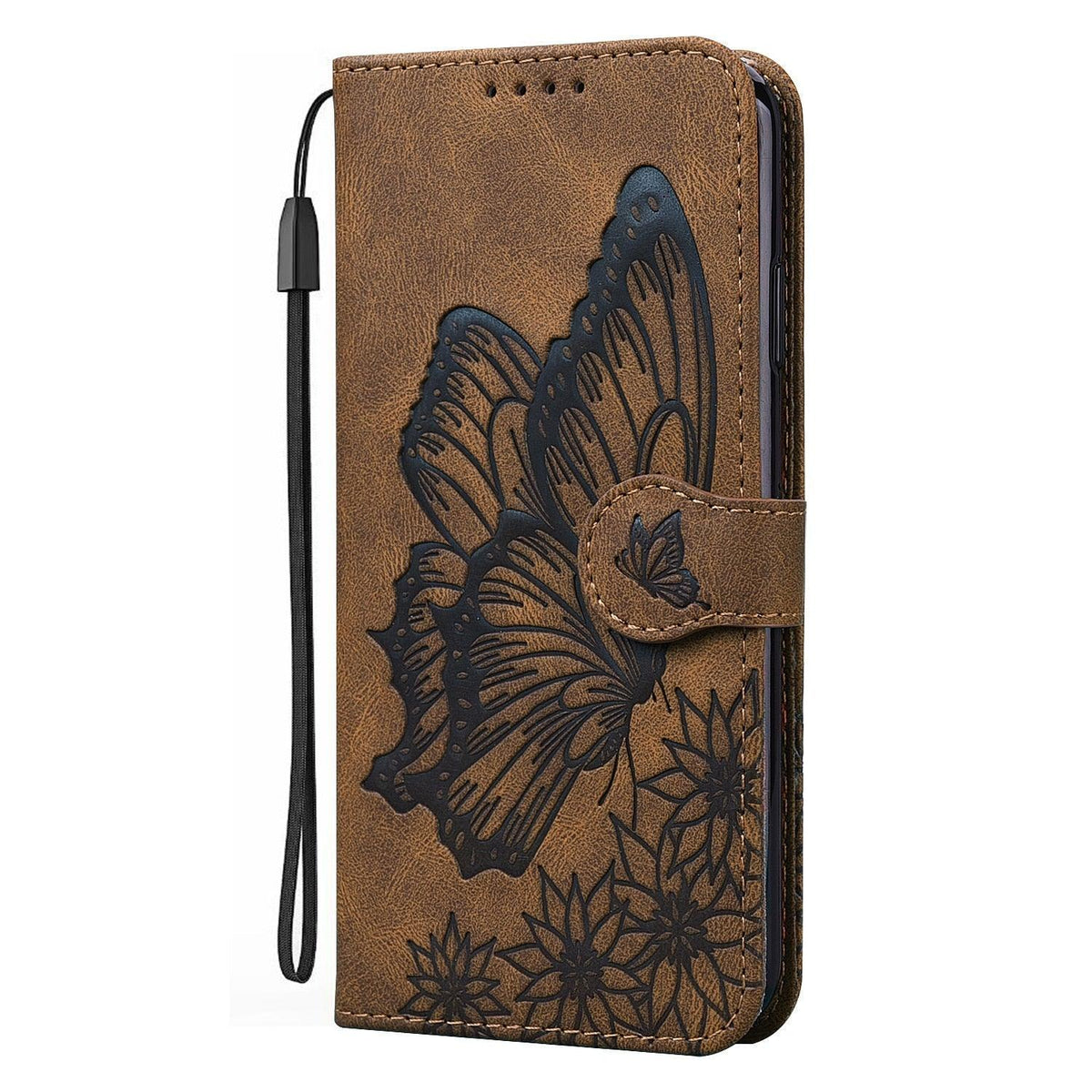 Butterfly Leather Flip Cover For iPhone 14 X XS XR 13 12 11 Pro Max 12 MINI Phone Wallet Case PU Leather Wallet Case Butterfly Flower Pattern Design Magnetic Flip Case Shockproof Protective Cover
