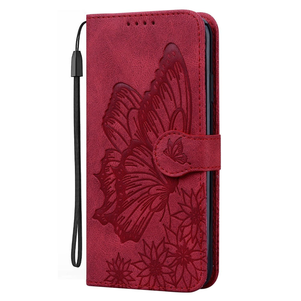 Butterfly Leather Flip Cover For iPhone 14 X XS XR 13 12 11 Pro Max 12 MINI Phone Wallet Case PU Leather Wallet Case Butterfly Flower Pattern Design Magnetic Flip Case Shockproof Protective Cover