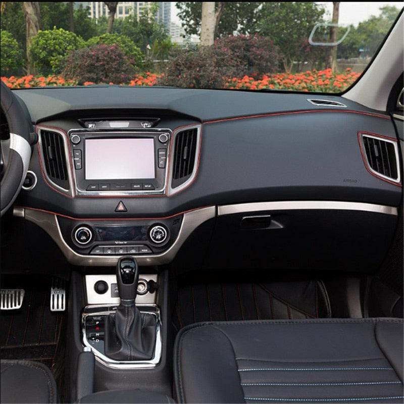 Car Styling Universal Flexible Interior Moulding Trim Strips Car Accessories Decoration Strip Dashboard Universal Car Gap Fillers Automobile Moulding Line Decorative Accessories Edge Sticker Flexible Strip Garnish Accessory with Installing Tool