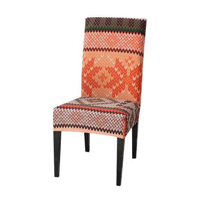 Chair Cover Simple Home Printed Chair Cover Household Thickened Fleece Chair Cover Universal KitchenDining Chair Cover Spandex tretch Removable Washable Dining Room Chair Protector Slipcovers/Home Decor Dining Room Seat Cover