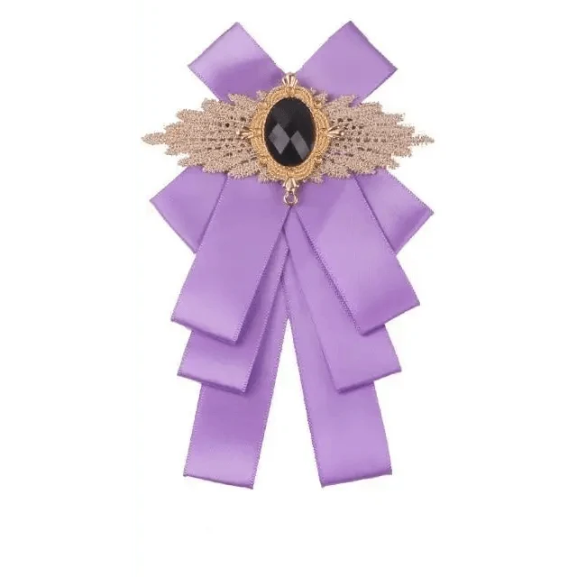 Charming Butterfly Ladies Bowtie Casual Solid Color Rhinestone Brooch Bowties For Women Fashionable Wedding Bowtie