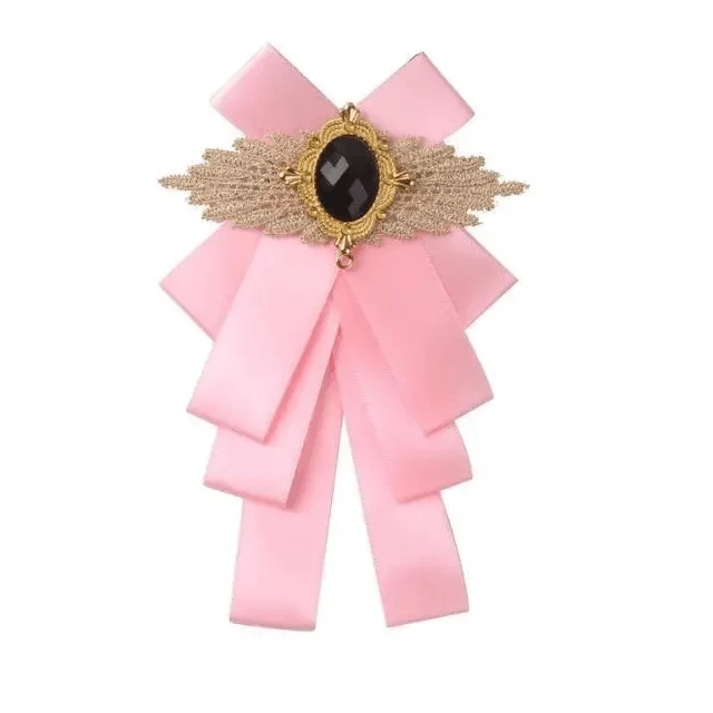 Charming Butterfly Ladies Bowtie Casual Solid Color Rhinestone Brooch Bowties For Women Fashionable Wedding Bowtie