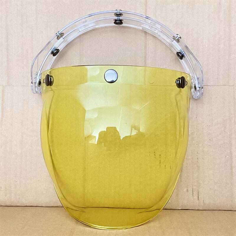 Retro Bubble Shield Visor – Three-Buckle Design
