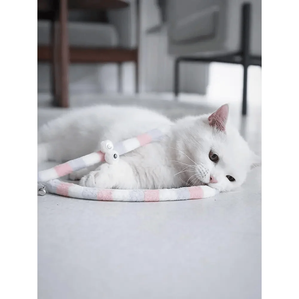 Colorful Rod Wand Feather Teaser Exerciser For Cats Soft Funny Interactive Toy For Pets Cute Cat Accessories