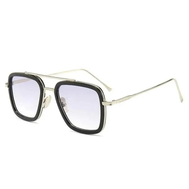 Cool Glasses Modern Elegant Cosplay Vintage Retro Sunglasses Vintage Aviator Square Sunglasses for Men Gold Frame Retro Classic Sunglasses