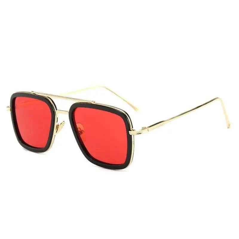 Cool Glasses Modern Elegant Cosplay Vintage Retro Sunglasses Vintage Aviator Square Sunglasses for Men Gold Frame Retro Classic Sunglasses