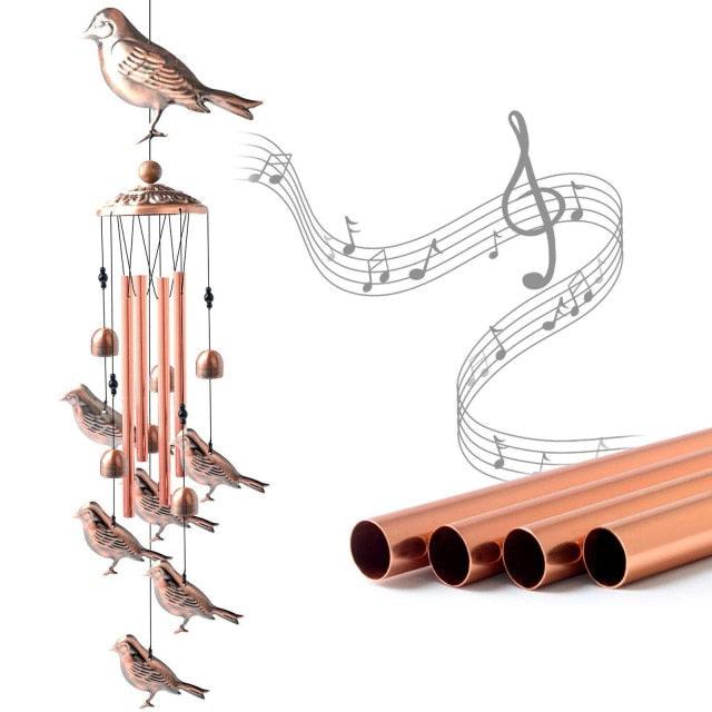 Copper Wind Chimes Outdoor Classic Wind Chimes Memorial Wind Chime Gifts for Grand Mother Garden Yard Decor Gift