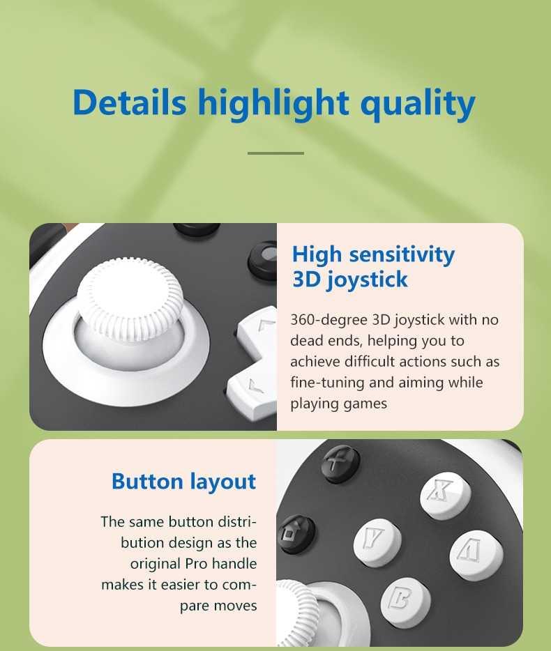 Cute Black White Joystick Wireless Bluetooth Panda Joystick Remote Controller Gamepad Compatible With For PC Laptop
