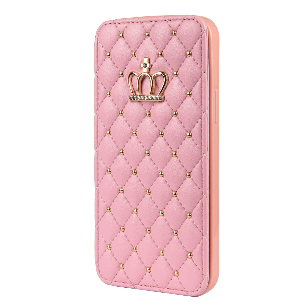 Cute Pink Wallet Flip Leather Phone Case For iPhone 14 13 12 Pro Max 11 Xr Xs X Cute Crown Cover For 7 8 Plus Card Shock Absorption Card Pocket Pocket Full Protection Horizontal Stand Function Leather Phone Case