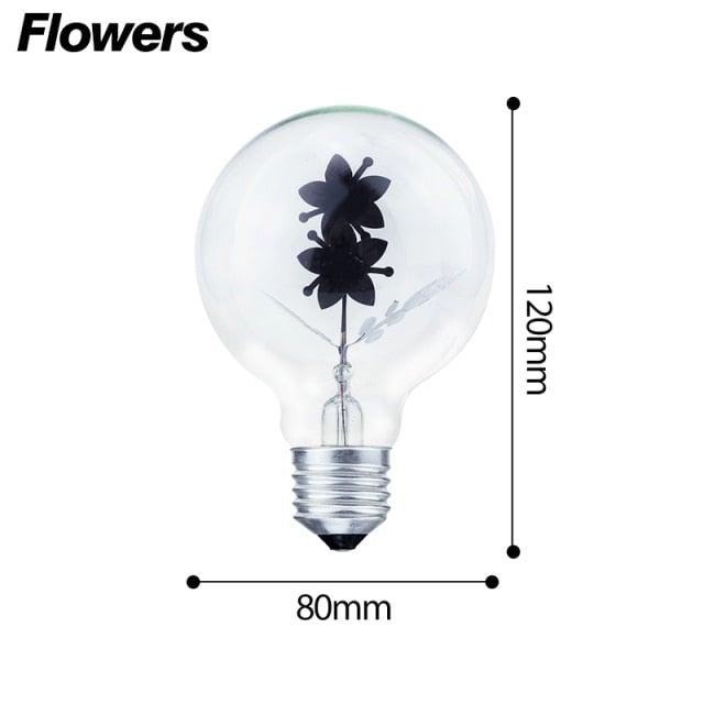 Edison Bulb Indoor Night Light Rose Flower Holiday Christmas Wedding Decor Bulbs High Brightness Daylight White Antique LED Filament Bulbs For Home Decor Party