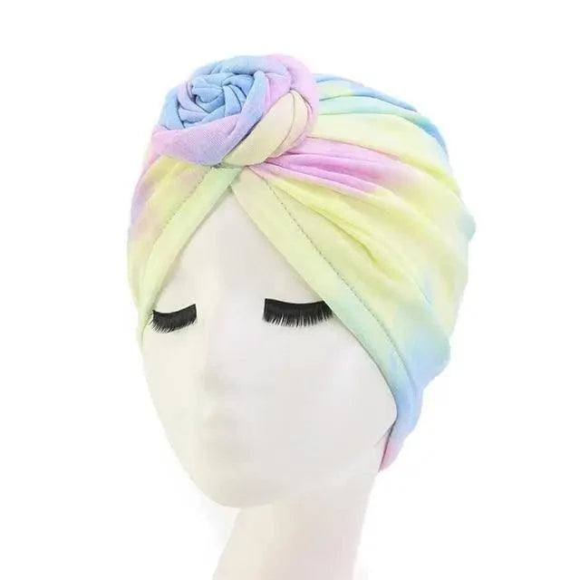 Elegance Mommy And Kids Turban Hat Cap With Big Bow Soft Cute Knot Nursery Beanie Knotted Headban