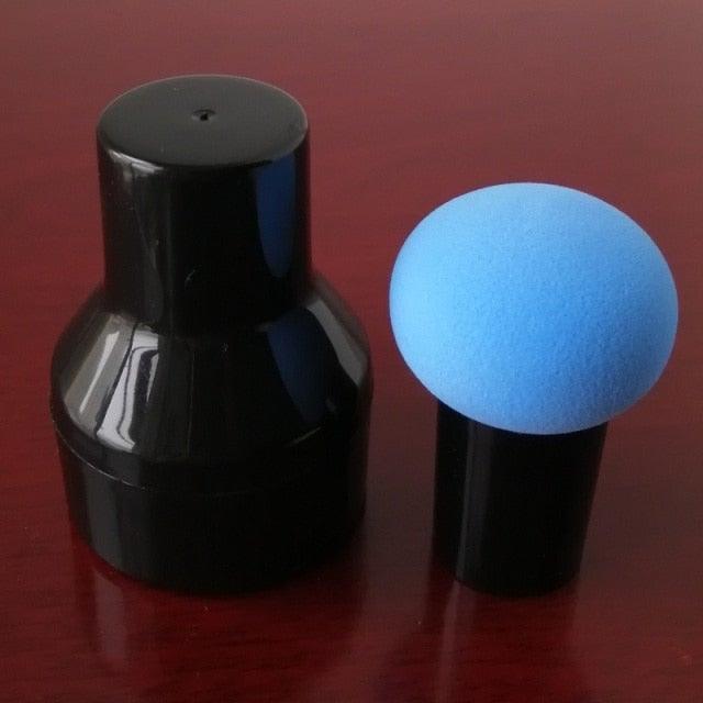 Elegant Womens Non-latex Makeup Sponge Mushroom Head Powder Liquid Dry And Wet Multifunction Makeup Brush Cosmetic Tool Storage Box