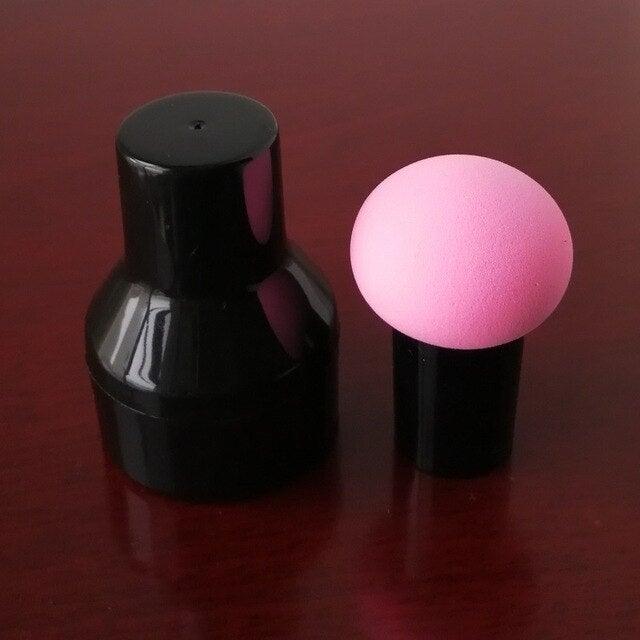 Elegant Womens Non-latex Makeup Sponge Mushroom Head Powder Liquid Dry And Wet Multifunction Makeup Brush Cosmetic Tool Storage Box