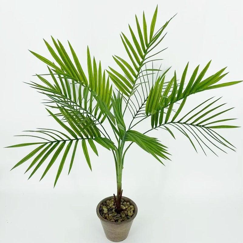 Green Artificial Palm Leaves Plastic Tropical Tree Fake Indoor Outdoor Garden Home Outdoor Decorations
