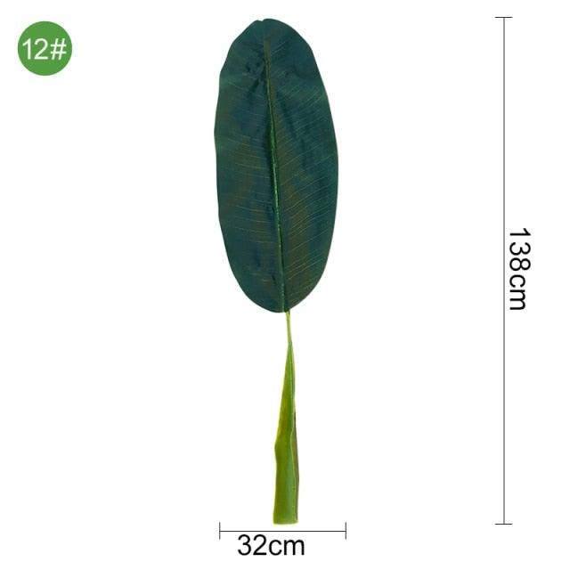 Green Artificial Palm Leaves Plastic Tropical Tree Fake Indoor Outdoor Garden Home Outdoor Decorations