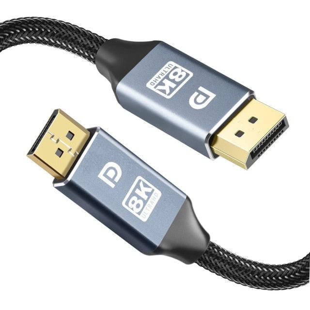 High Speed Display Port TV Cable Audio 8K Video Cable Compatible For PC And Laptop Portable Projector DP1.2 DP1.4 Lightweight Cable
