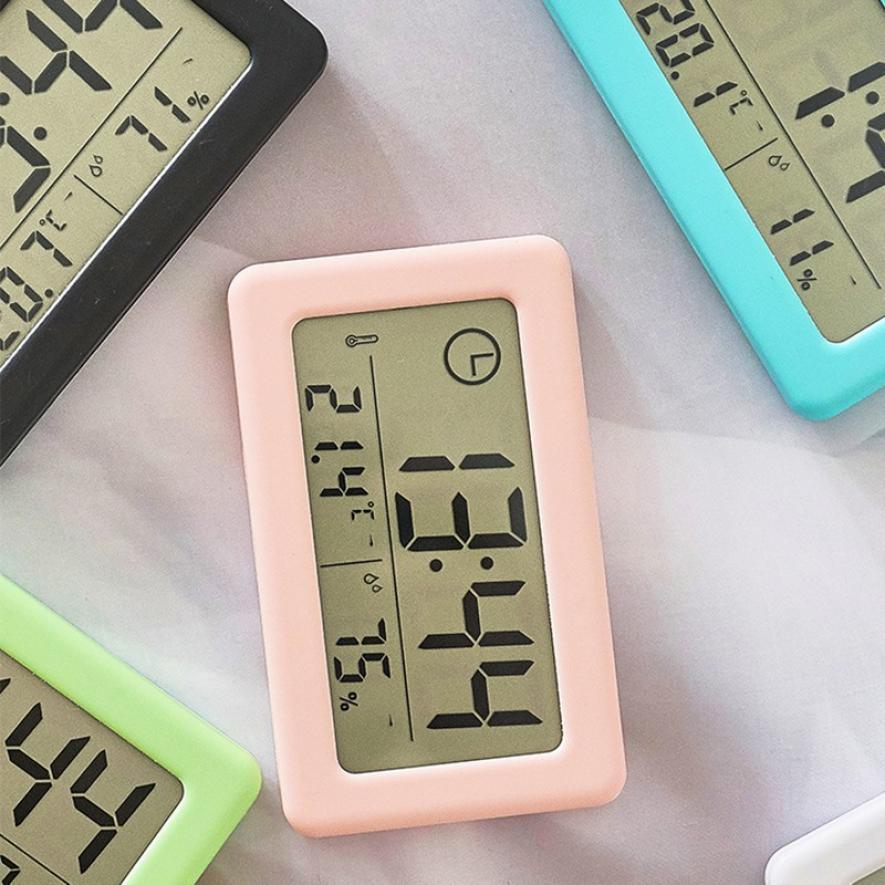 LED Digital Clock Digital Alarm Clock Battery Operated Small Desk Clocks with Smart Night Light Date Indoor Temperature LCD Electronic Clock for Bedroom Electronic Digital Screen Desktop Clock for Home Office Backlight Snooze Desk Clocks