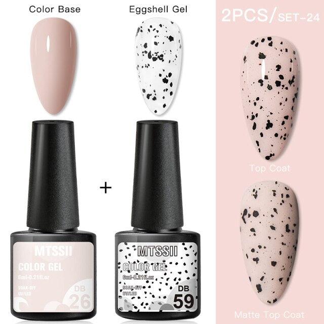 Luxury Gel Nail Polish Permanent Glossy Matte Egg Effect Elegant Stylish Eggshell Design For Women And Lady Nail Gel