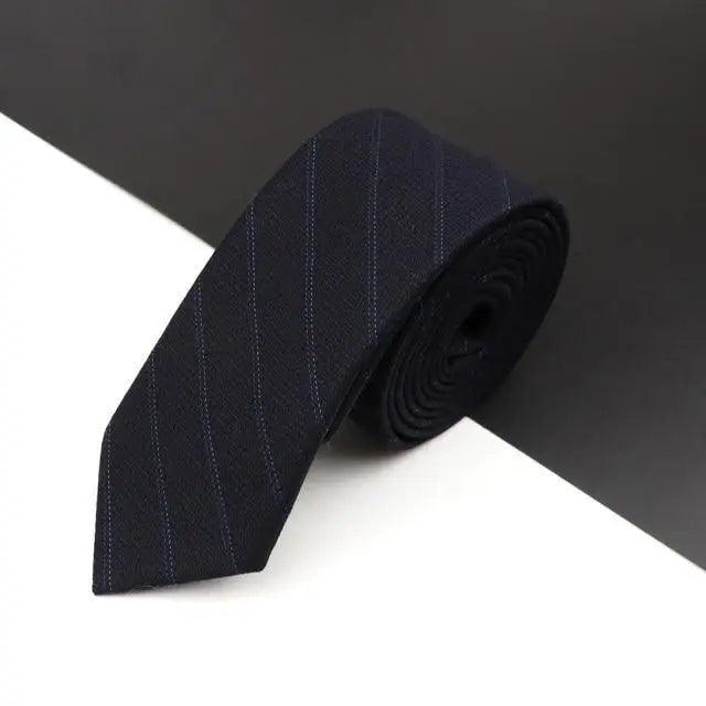 Luxury High Quality Black Grey Skinny Wool Tie For Men Business Meeting Necktie Fashionable Design Excellent Men Gift