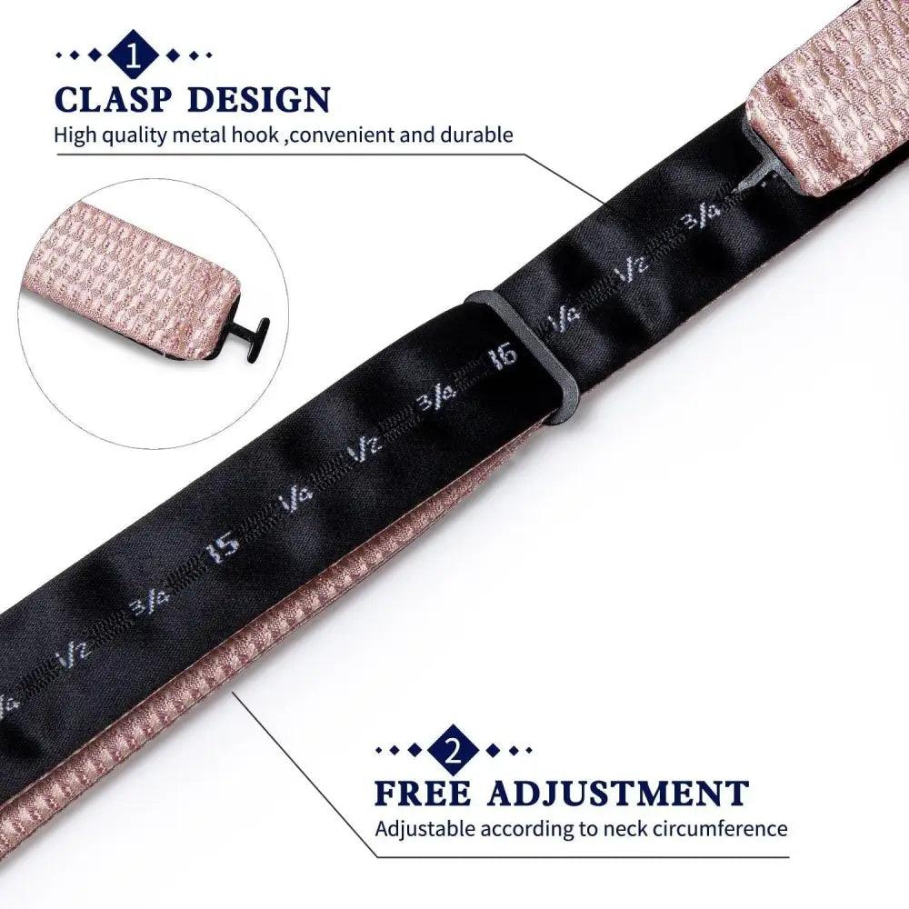 Luxury Pink Solid Men Bow Tie Silk Business Wedding Elegant Bowtie For Men Unique Desing For Every Occasion
