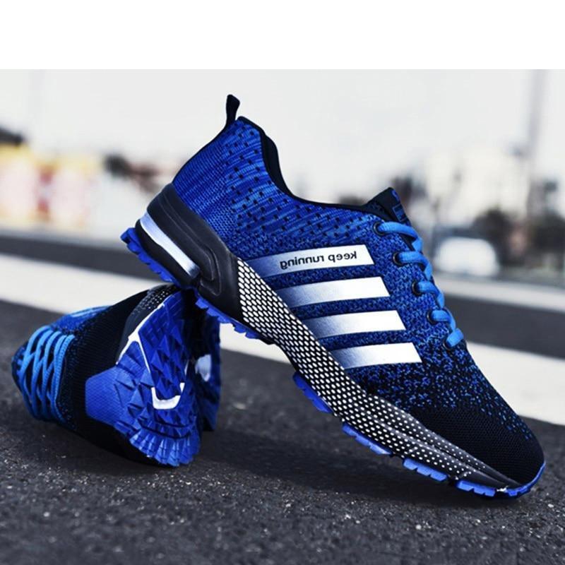 Luxury Sport Mens Sneakers Mesh Breathable Casual Men Shoes Comfortable Non-Slip Shock Absorption Light Outdoor Walking Comfortable Running Sneakers