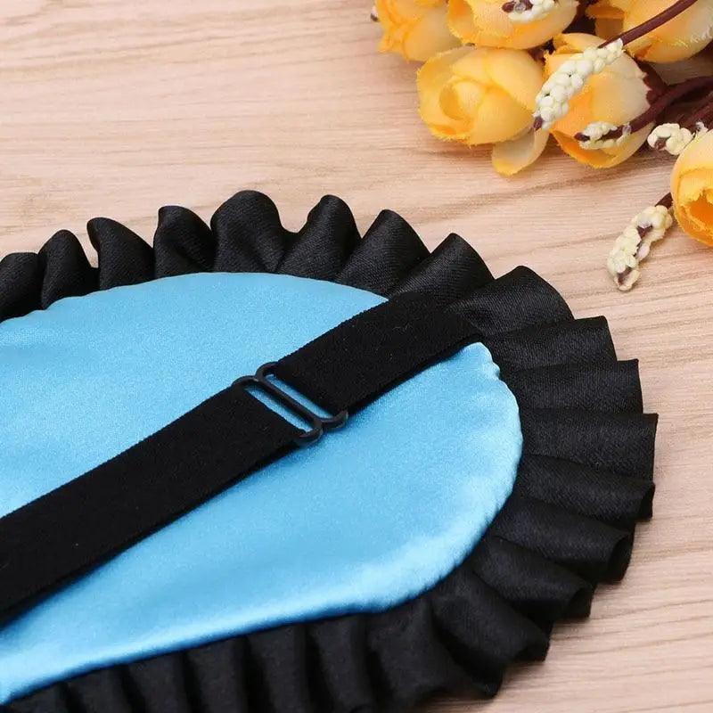 Luxury Women Silk Sleep Eye Mask Soft Ladies Ultra Lightweight Adjustable Strap Eye Mask Night Blindfold