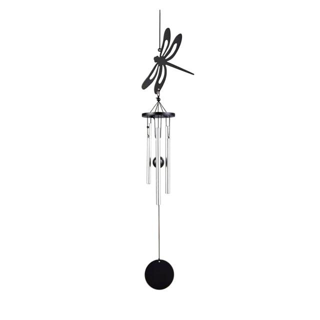 Memorial Butterfly Wind Chimes Angel Wings Flying Bird Wind Chimes Garden Art Wings Wind Chime Patio Hummingbird Wind Chime Garden Hanging Decoration Outdoor Large Chimes For Patio Porch Yard Black