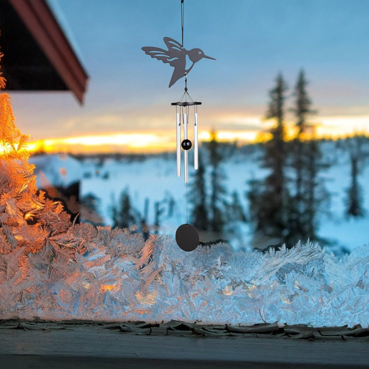 Memorial Butterfly Wind Chimes Angel Wings Flying Bird Wind Chimes Garden Art Wings Wind Chime Patio Hummingbird Wind Chime Garden Hanging Decoration Outdoor Large Chimes For Patio Porch Yard Black