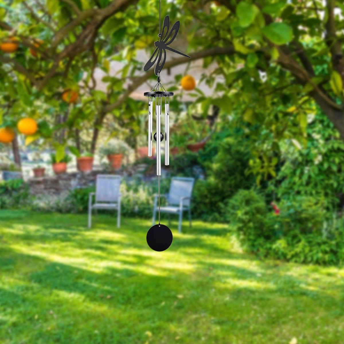 Memorial Butterfly Wind Chimes Angel Wings Flying Bird Wind Chimes Garden Art Wings Wind Chime Patio Hummingbird Wind Chime Garden Hanging Decoration Outdoor Large Chimes For Patio Porch Yard Black