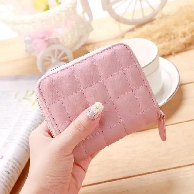 Modern PU Leather Card Holder Wallet Women Fashion Small Zipper Wallet Retro Mini Bags For Women
