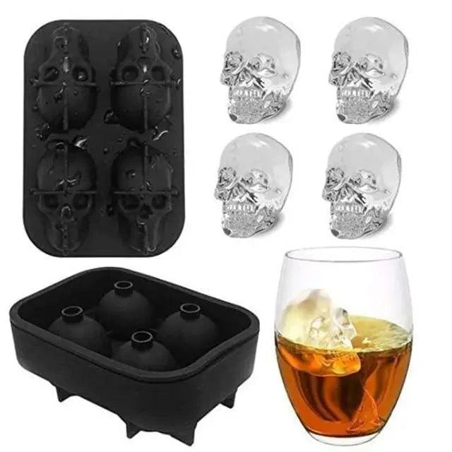 Octopus Ice Cube Maker Creative Silica Gel Gun Bullet Skull Shape Tray Mold Home Bar Party Cool Whiskey Wine Ice Cream Bar Tool