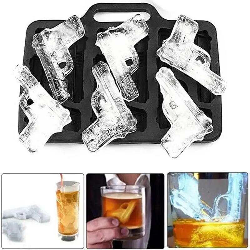 Octopus Ice Cube Maker Creative Silica Gel Gun Bullet Skull Shape Tray Mold Home Bar Party Cool Whiskey Wine Ice Cream Bar Tool