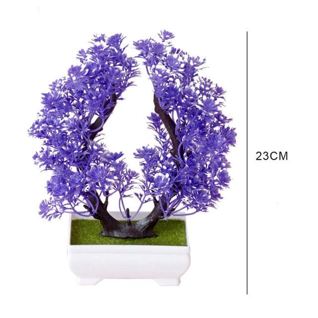 New Artificial Plants Pine Bonsai Potted Decorative Green Small Trees Fake Flowers Ornament For Home Garden Decoration