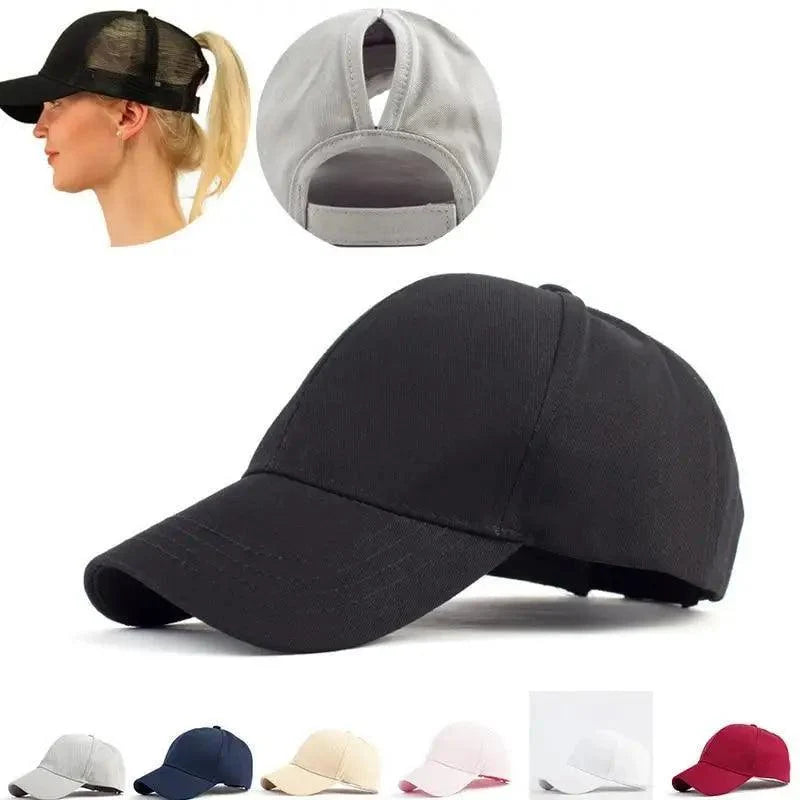 New Elegant Glitter Ponytail Baseball Caps Sequins Shining High Quality Fashionable Cap For Womens Messy Bun Adjustable Snapback Hip Hop Hat