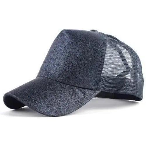 New Elegant Glitter Ponytail Baseball Caps Sequins Shining High Quality Fashionable Cap For Womens Messy Bun Adjustable Snapback Hip Hop Hat