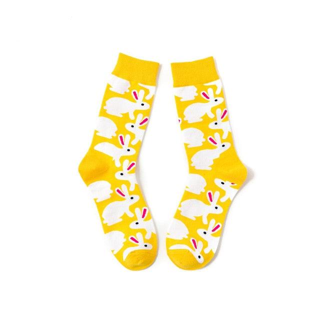 New Funny Women Fashion Harajuku Colorful Socks Cute Art Egg Series Personality Cotton Female socks Novelty Cotton Socks For Men And Women