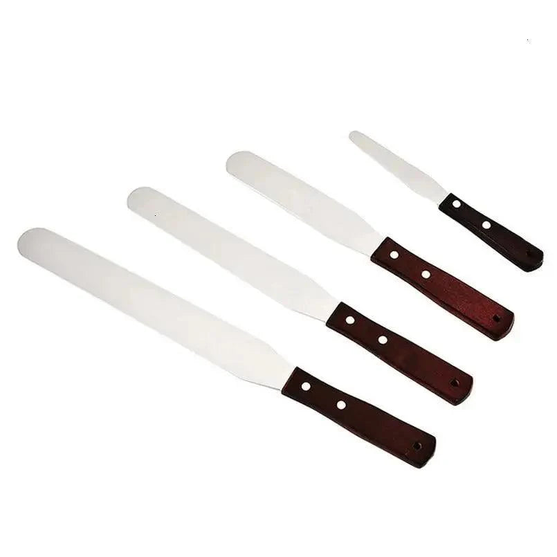 New Incredible 4/6/8/10 Inch Stainless Steel Cake Spatula Butter Cream Icing Frosting Knife Smoother Kitchen Pastry Cake Decoration Tools