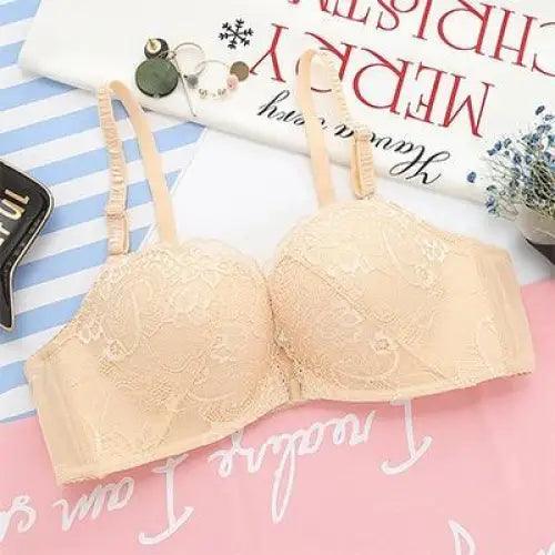New Luxurious Lace Floral Wireless Bras For Women Front Closure Bras Plus Size Bralette Comfortable Adjusted Push Up Bra