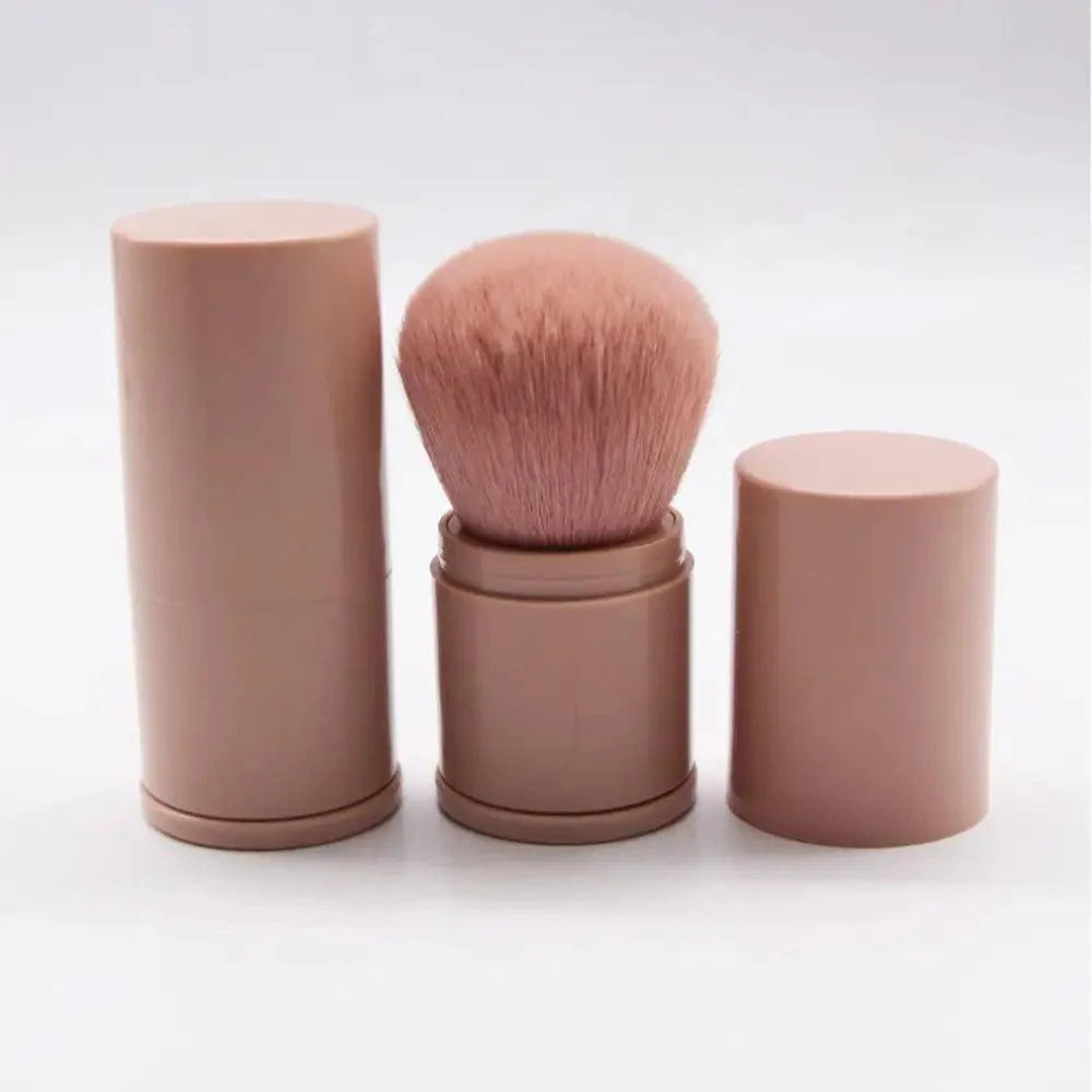 New Luxury Convenient And Retractable Makeup Brush One Large Powder Blush Brush With Lid Full Set Of Beauty Tools Convenient