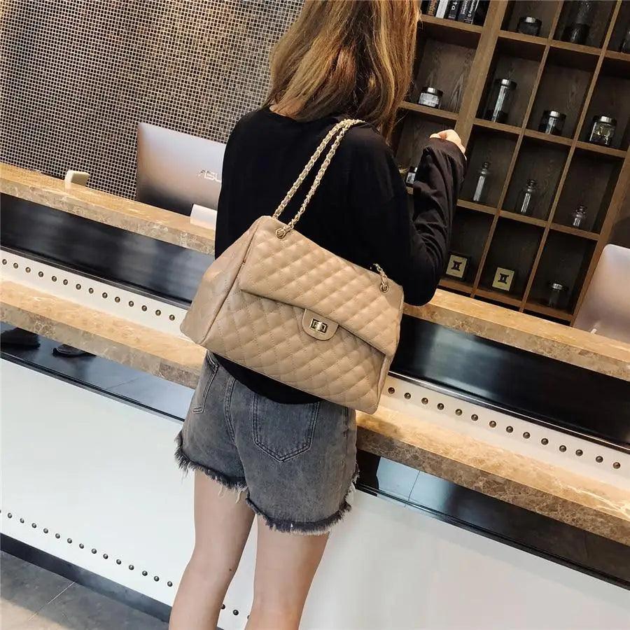 Women Pu Leather Shoulder Bag Fashionable Designer Luxury Female Large Capacity Crossbody Bag