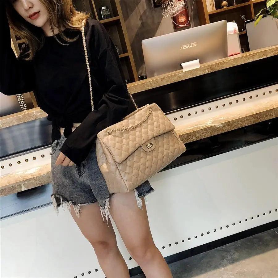 Women Pu Leather Shoulder Bag Fashionable Designer Luxury Female Large Capacity Crossbody Bag